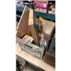 Image 2 : 2 BOXES OF SHADOWBOX, EASEL, CHALK, STEREO COMPONENTS