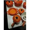 Image 8 : LOT OF FRENCH LA CREUSET FLAME COOKWARE SET