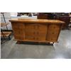 Image 1 : MCM CARVED BOWED FRONT DRESSER AND MATCHING DOUBLE SIZE HEADBOARD