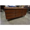 Image 2 : MCM SATIN WALNUT DRESSER WITH MIRROR