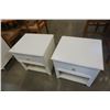 Image 2 : 2 WHITE 1 DRAWER ENDTABLES