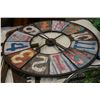 Image 2 : DESIGNER METAL 37" DIAMETER CLOCK AND ROUND MIRROR