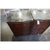 Image 2 : PAIR OF VINTAGE WOOD 2 DRAWER NIGHTSTANDS
