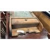 Image 2 : VINTAGE RUSTIC GLASS DOOR STORAGE CABINET