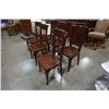Image 2 : SET OF 6 SOLID WOOD DINING CHAIRS