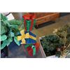 Image 2 : 2 BOXES OF GARLAND, ARTIFICIAL DECOR AND  3 PRESENT ILLUMINATED STAND DECORATION