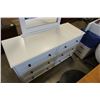 Image 8 : WHITE 6 DRAWER DRESSER