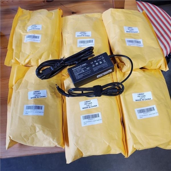 7 NEW 65WATT 19V 3.42 A LAPTOP CHARGERS LB0R07 3.0*1.1