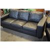 Image 2 : BLACK LEATHER SOFA AND LOVESEAT