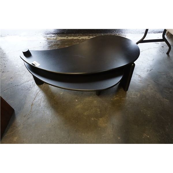 BLACK DESIGNER SWING OUT COFFEE TABLE