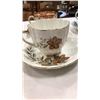 Image 4 : 6 TEACUPS AND SAUCERS AND EXTRA CUP - ROYAL ALBERT, WINDOR, FOLLEY, ETC
