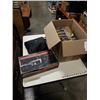 Image 1 : BOX OF DVDS, CB RADIO AND PORTABLE RADIO