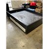 Image 4 : MODERN QUEEN SIZE  SOLID WOOD PLATFORM BEDFRAME WITH TWO DRAWERS AND QUEENSIZE MATTRESS AND BOXSPRIN