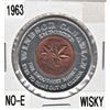 Image 1 : 1963 Canadian One Cent - NO E/WISKY/Windsor Canadian Rye