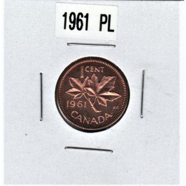 1961 Canadian One Cent PL