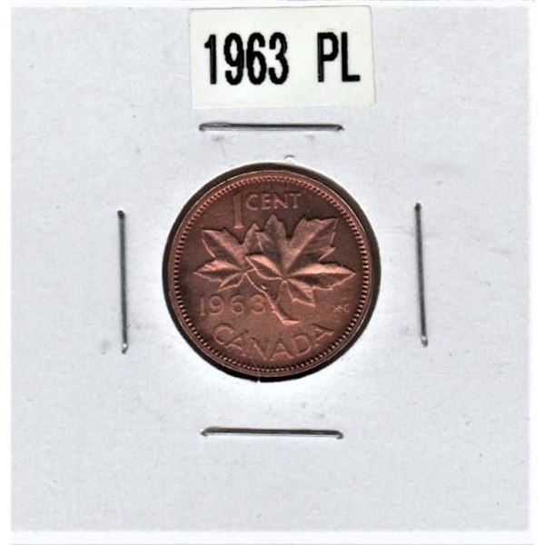1963 Canadian One Cent PL
