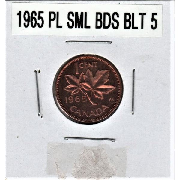 1965 Canadian One Cent PL