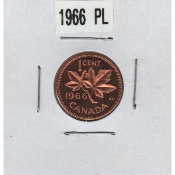 1966 Canadian One Cent PL
