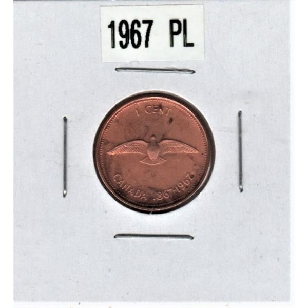 1967 Canadian One Cent PL