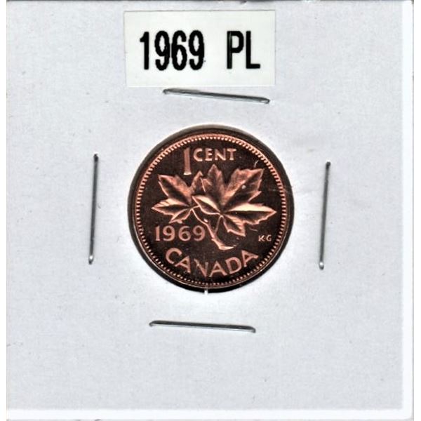 1969 Canadian One Cent PL