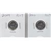 Image 1 : TWO 2009 Canadian Ten Cent Coins PL67