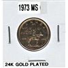 Image 1 : 1973 Canadian Twenty-Five Cent - 24K Gold Plated