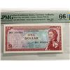 Image 1 : ND (1965) $1 East Caribbean States, B83 670204 PMG 66EPQ