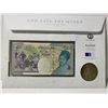 Image 2 : Coin & Banknote  Cover: 2003 The Coronation 50 th Anniversity, including Commemorative medal and 5 p