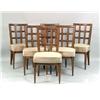 Image 1 : A SET OF SIX HENREDON OAK LATTICE-BACK UPHOLSTERED SEAT SIDE CHAIRS