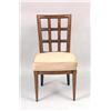 Image 3 : A SET OF SIX HENREDON OAK LATTICE-BACK UPHOLSTERED SEAT SIDE CHAIRS