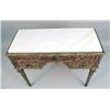 Image 6 : A VENETIAN-STYLE GILT CARVED WOOD MARBLE TOP DRESSING TABLE AND CHAIR