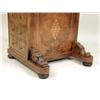 Image 3 : AN ENGLISH VICTORIAN BURLWOOD AND WALNUT FIGURAL GRAINED, PAINTED AND DECORATED DAVENPORT DESK