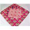 Image 1 : A 1920S RED AND WHITE CHECKED QUILT