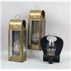 Image 1 : A PAIR OF ENGLISH BRASS LANTERNS
