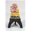 Image 4 : A PAIR OF PAINTED METAL PUNCH AND JUDY ANDIRONS