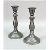 Image 4 : THREE CONTEMPORARY PEWTER CANDLESTICKS