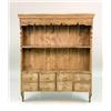 Image 1 : A CONTEMPORARY CARVED AND DISTRESSED HANGING PINE SHELF AND DRAWER UNIT