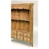 Image 4 : A CONTEMPORARY CARVED AND DISTRESSED HANGING PINE SHELF AND DRAWER UNIT