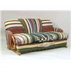 Image 1 : A MEXICAN SERAPE-UPHOLSTERED RATTAN SOFA