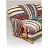 Image 2 : A MEXICAN SERAPE-UPHOLSTERED RATTAN SOFA