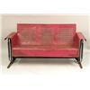 Image 3 : A VINTAGE RED-PAINTED METAL PORCH SWING GLIDER