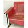 Image 4 : A VINTAGE RED-PAINTED METAL PORCH SWING GLIDER