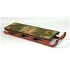 Image 4 : A RED-PAINTED AND POLYCHROMED WOODEN SLED