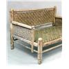 Image 2 : A CONTEMPORARY LOG AND WOVEN CANVAS AND RAFFIA-STRIP DAY BED