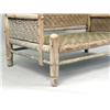 Image 3 : A CONTEMPORARY LOG AND WOVEN CANVAS AND RAFFIA-STRIP DAY BED