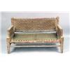 Image 4 : A CONTEMPORARY LOG AND WOVEN CANVAS AND RAFFIA-STRIP DAY BED