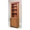 Image 4 : A CONTEMPORARY RED-STAINED PINE BOOKCASE