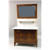 Image 3 : A LARGE OAK AND MARBLE VANITY DRESSER