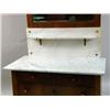 Image 4 : A LARGE OAK AND MARBLE VANITY DRESSER