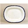 Image 4 : TWO FEATHER-EDGED FLOW BLUE IRONSTONE OVAL ROAST PLATTERS